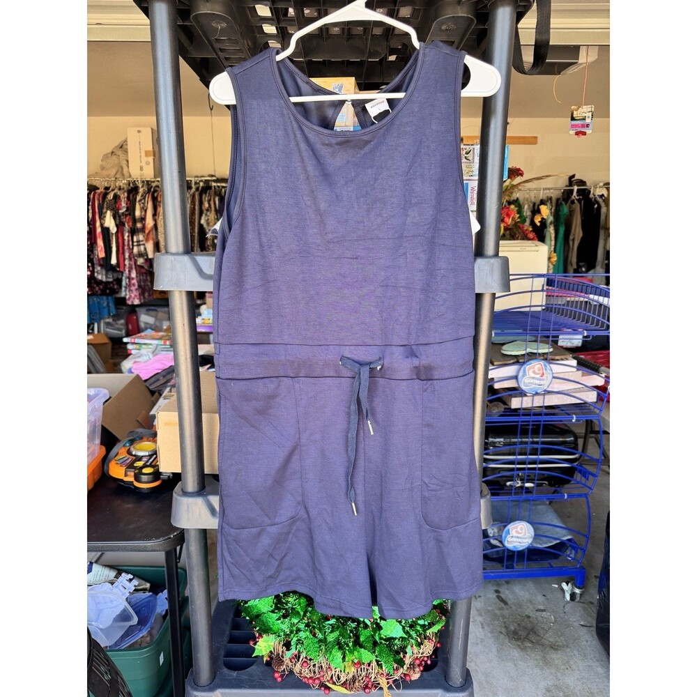 Xieerduo Women's Romper, Size L, Navy, Summer, Short Jumpsuit, Large. New W/tags